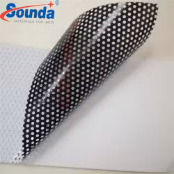 Perforated Vinyl 140micron/160micron Solvent / Eco-Solvent Print PVC One Way Vision Film