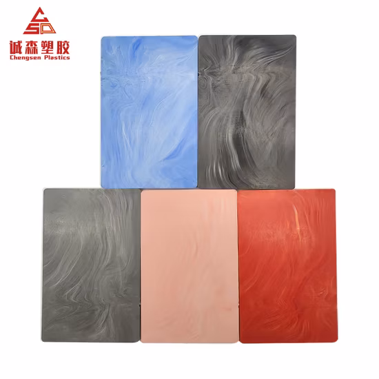 Plástico de hoja de ABS gris para la formación al vacío de hojas de PMMA con textura de madera de mármol ABS